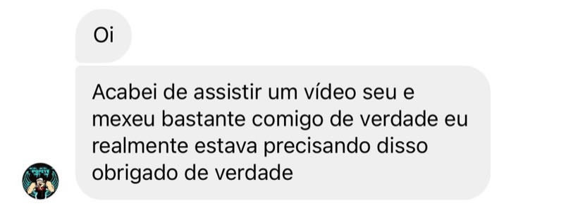 Mensagem real recebida pelo Pedro