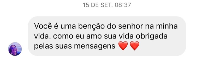Mensagem real recebida pelo Pedro